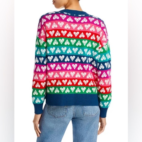 Kerri Rosenthal x Aqua Rainbow Heart Grandpa Button-Down Cardigan - Picture 5 of 12